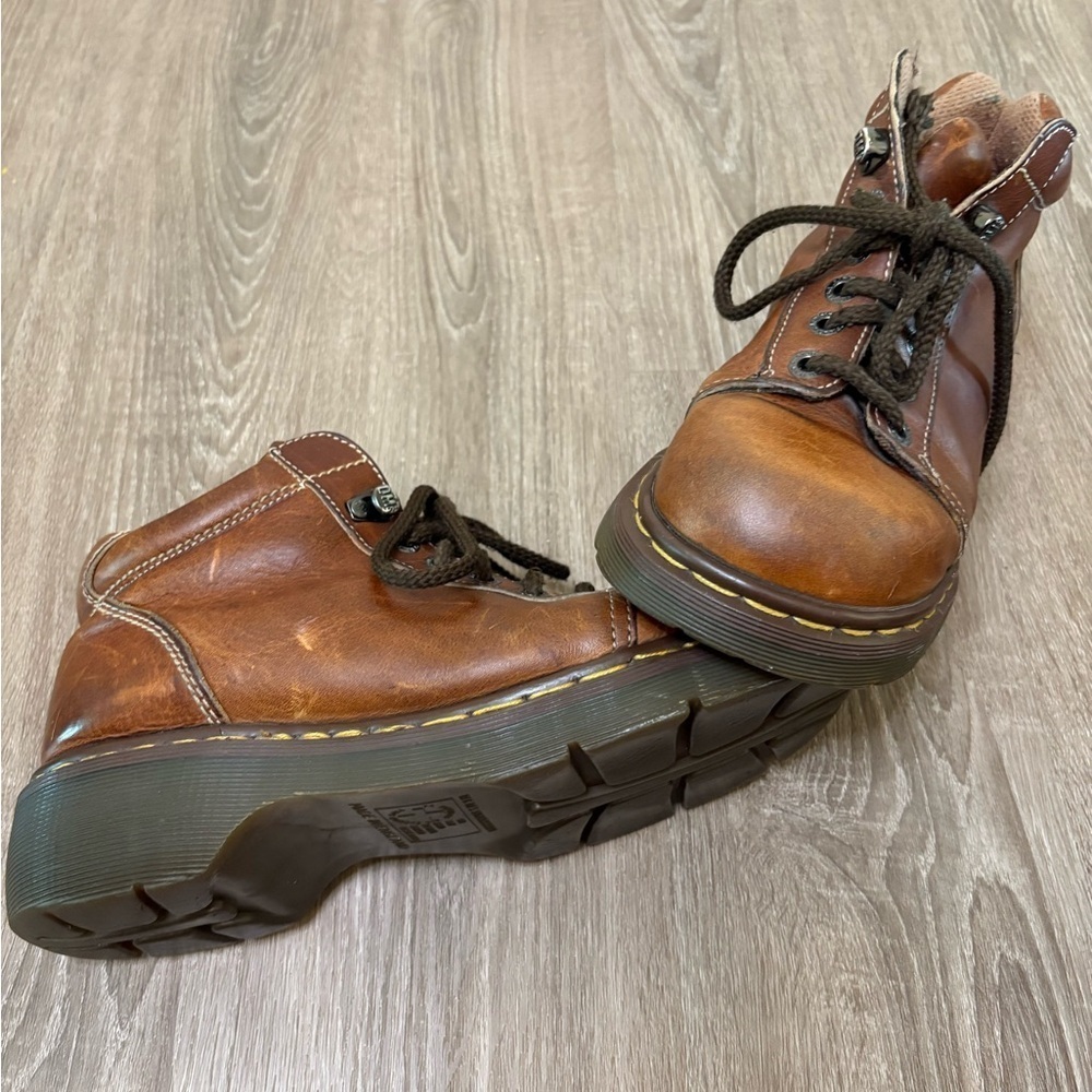 Dr. Martens 8542 Made in England Brown Leather Oxford Shoes Men’s Size 7 Wmns 9 - Picture 3 of 11